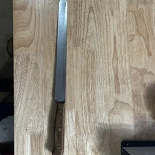 Vintage Chicago Cutlery RB10S Bread Knife. 10" Blade, 15" Overall. Wood Handle.