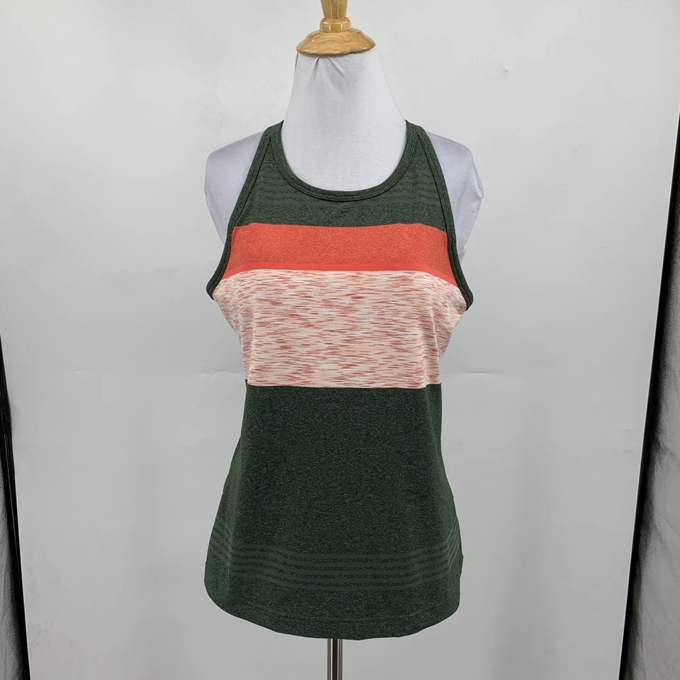 Regata Prana Feminina G Grande Alois Gola Alta Listrada Sutiã Embutido Copos Acolchoados - Imagem 2 de 4