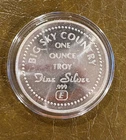 Vintage Engelhard Montana Big Sky Country 1986 1oz  .999 Fine Silver Round. RARE