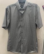 AWEARNESS Kenneth Cole Short Sleeve Dress Shirt Slim Fit M