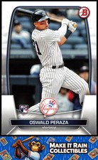 Oswald Peraza 2023 Bowman #70 New York Yankees Rookie RC