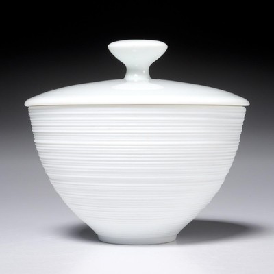 Jean Louis Coquet Limoges Hemisphere Sugar Bowl Elegant Modern Porcelain A