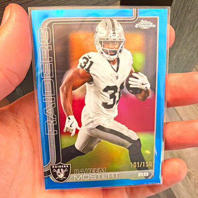 2020 Topps Chrome Raheem Mostert #182 Las Vegas Raiders 101/150 Serial