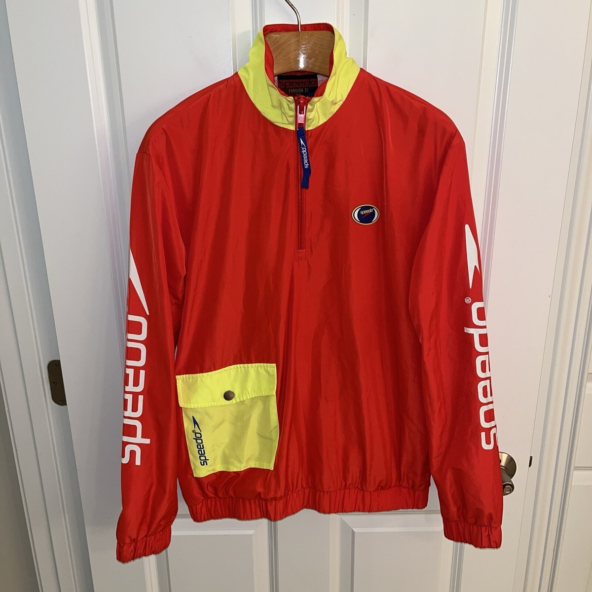 新品 USPS × FOREVER21 NYLON JACKET XL Forever 21 USPS Hooded Transparent Rain Pullover Jacket