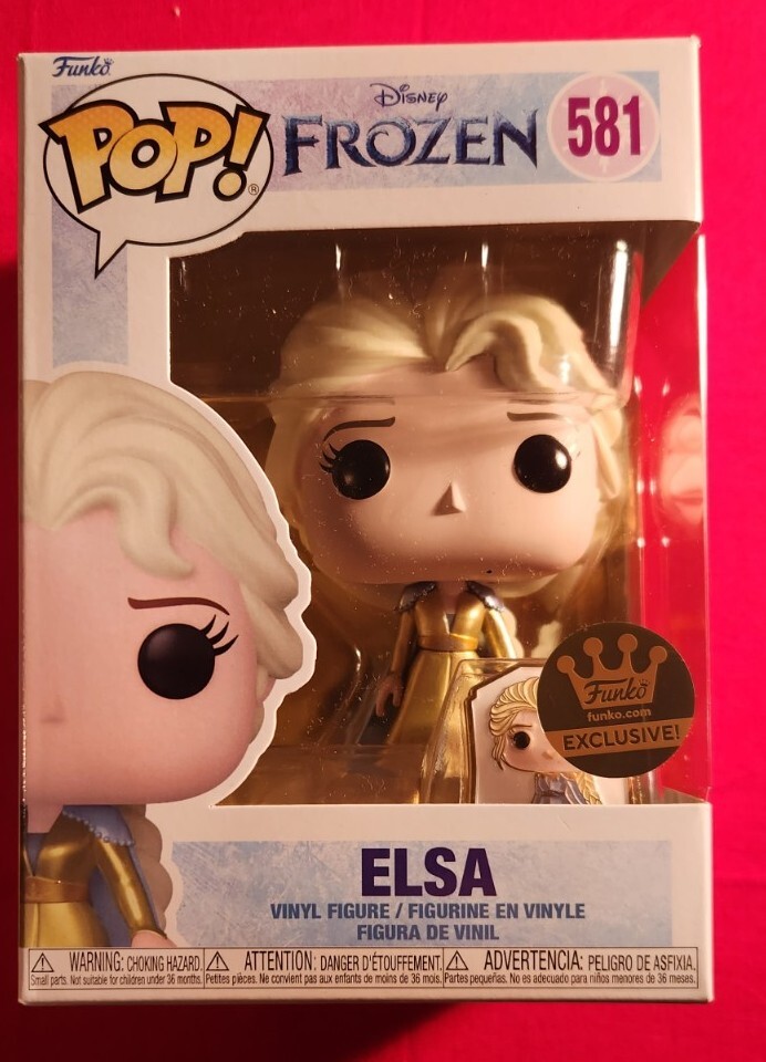 Funko Pop! Elsa #581 Disney Ultimate Princess Gold, With Pin Funko Exclusive