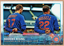 2015 Topps Update Rookies Rising RC - Kris Bryant, Addison Russell