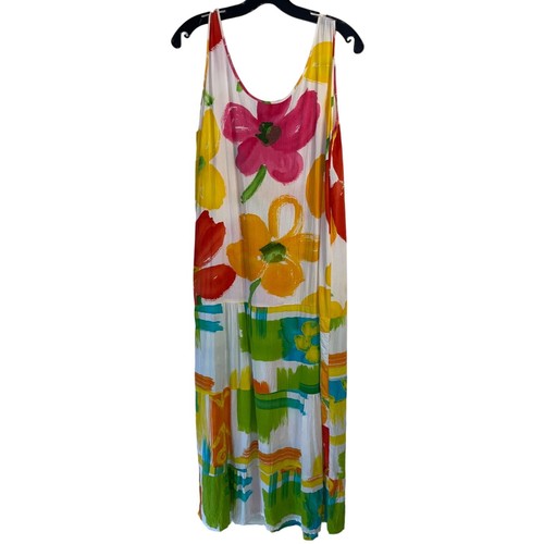 Jams World Kleid Vintage Damen Größe Large Sommer Icon Mehrfarbig Blumenmuster