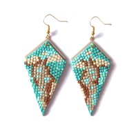 Turquoise Earrings Geometric Earrings Lizard Chameleon Skin Pattern Jewelry Turquoise Earrings Geometric Earrings Lizard Chameleon Skin Pattern Jewelry