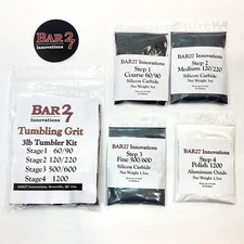 Tumbling Grit 4 Stage Rock Polishing Kit for 3 lb Thumlers A-R1 Tumblers USA