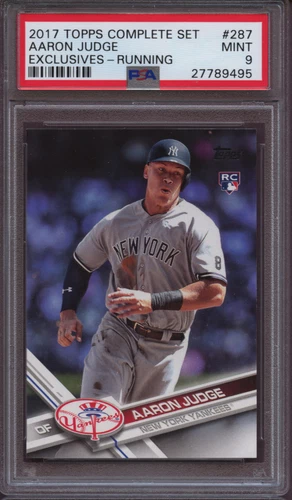 2017 Topps Set Exclusive 287 Aaron Judge PSA 9 Mint RC Running