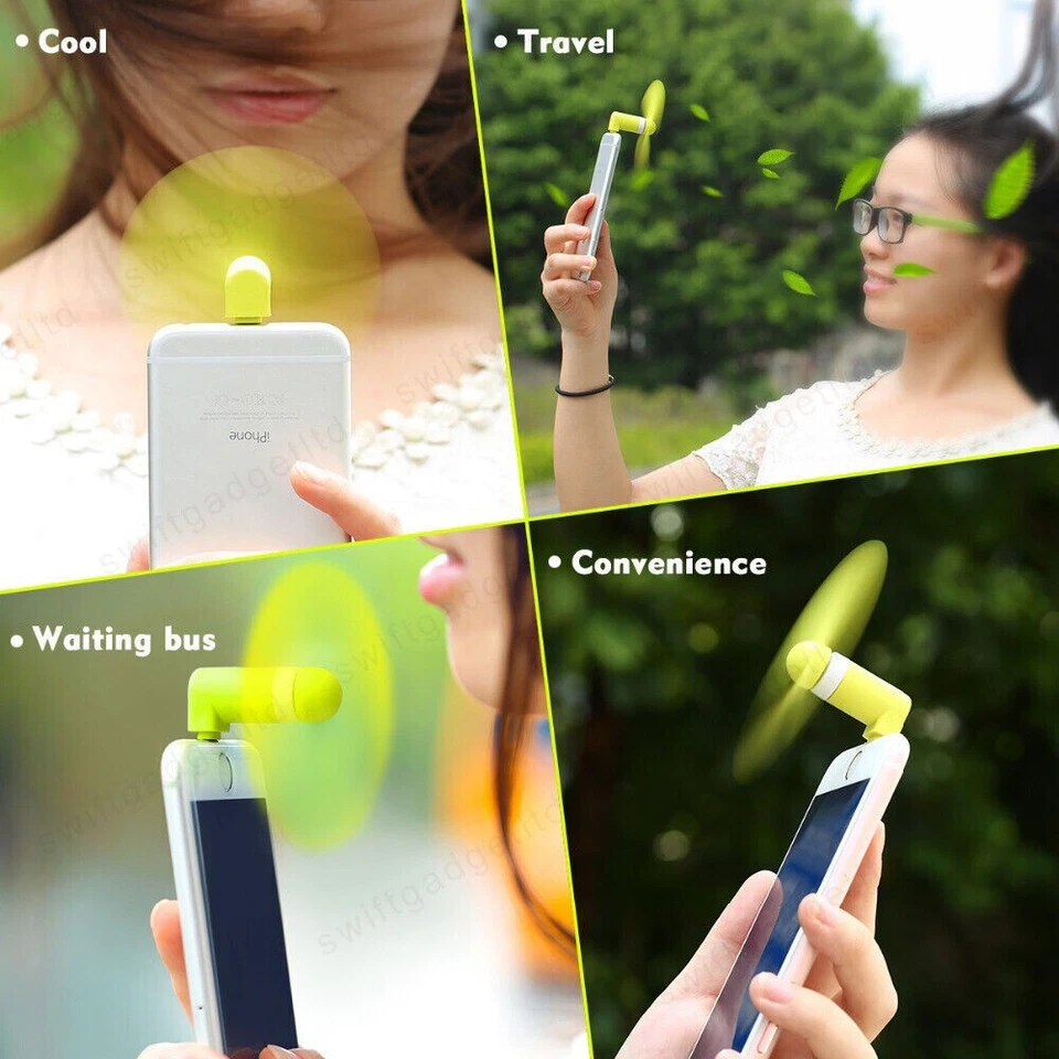 Mini ventilador portátil para iPhone 13/Pro/Max y XR/X - Accesorio de refrigeración móvil compacto Foto 4 de 4