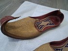 VINTAGE ARABIAN PERSIAN GENIE LEATHER HANDMADE EMBROIDERED CURLED CURL TOE SHOES — photo 3