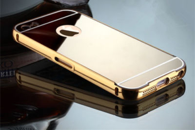 LUXUS Aluminium Metall Spiegel Bumper Case Back Cover Tasche Alu Schutz Hülle 