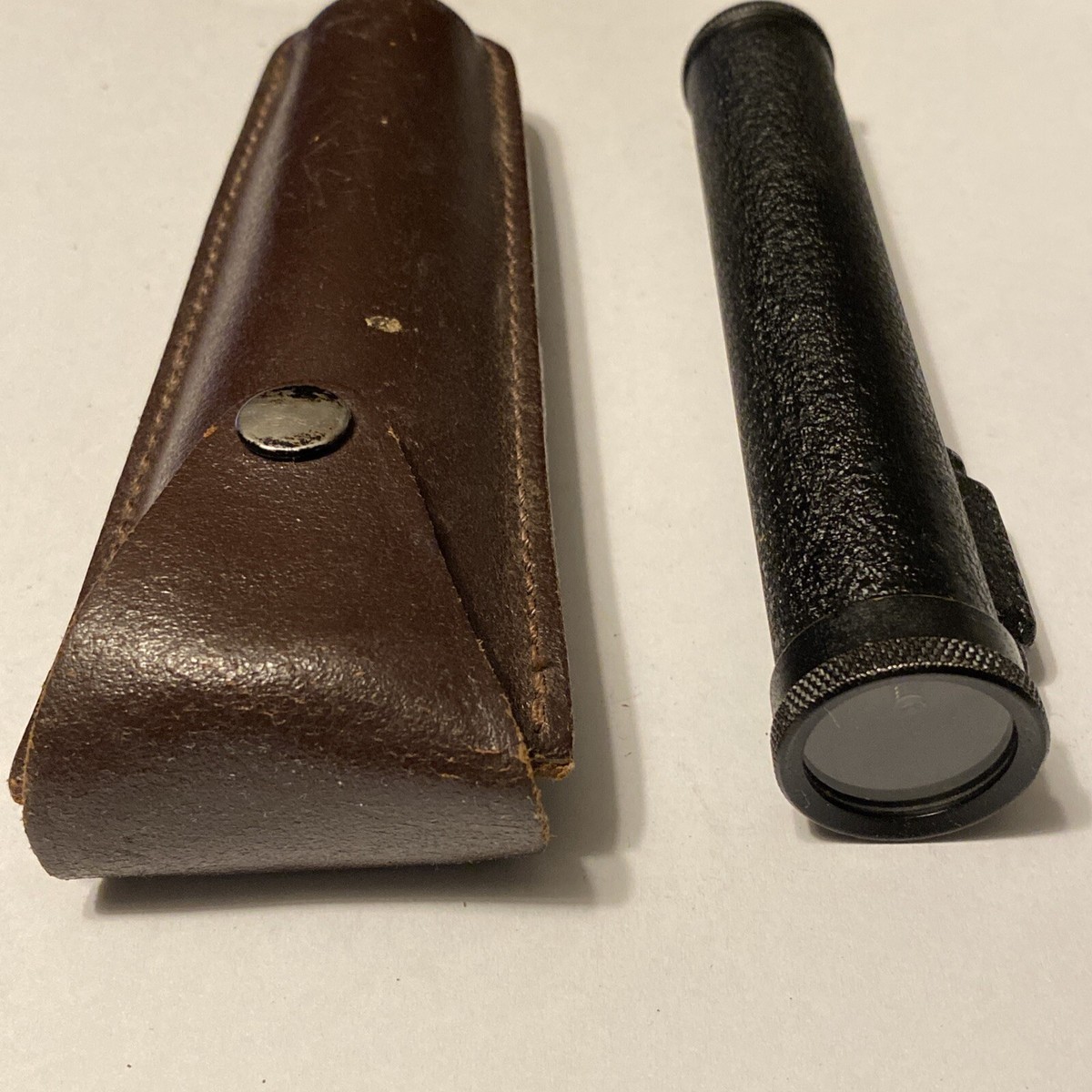 Vintage Lietz Engineer's sight Level Hand Held Scope Leather