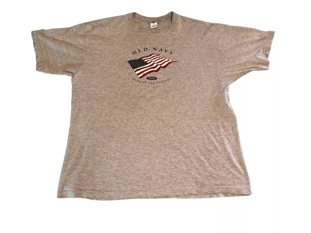 Old Navy American Flag 2000 Y2K 4th of July USA Vintage Adult 2XL T Shirt