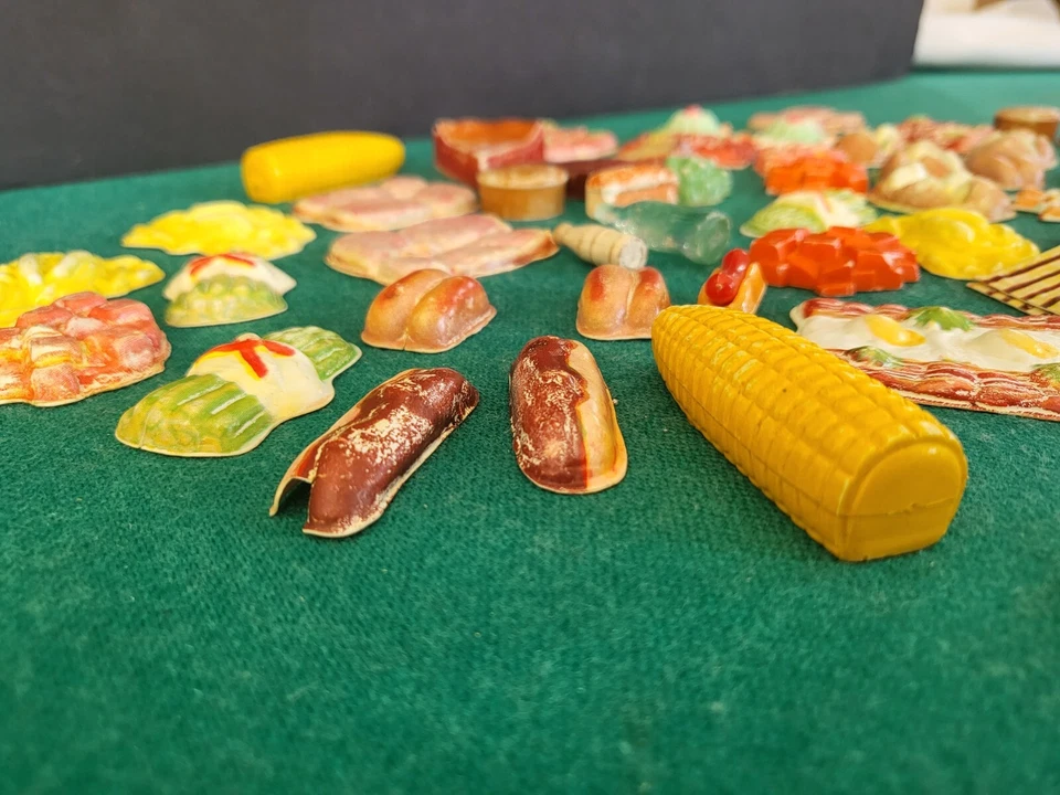 Lote de 53 piezas de los años 50-53, celuloide moldeado en alimentos para jugar en 3D, cocina infantil - PIEZAS RARAS Foto 4 de 4