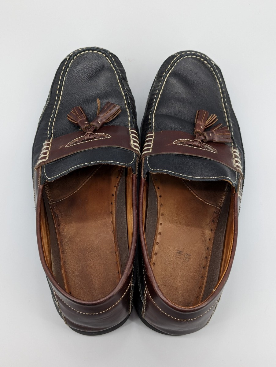 Johnston Murphy 25-3981 Locklin Oiled Leather Tassel Two Tone Loafers Size 11.5 Johnston Murphy 25-3981 Locklin Oiled Leather Tassel Two  main image 4