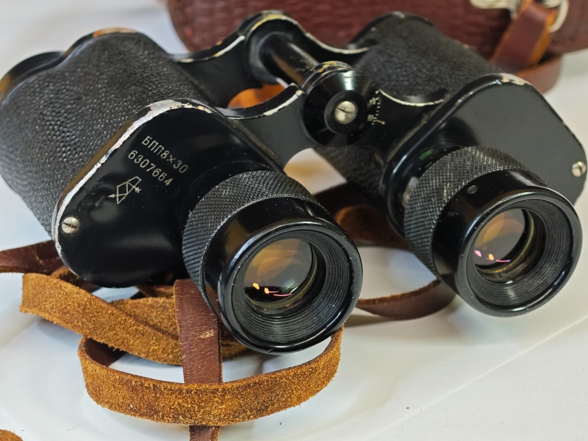 EXCELLENT Vintage 1963 Soviet Russian USSR Binoculars BPP 8x30