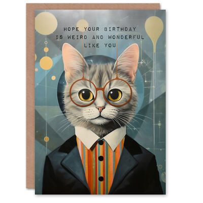 Cat Purrfect Birthday - Watercolor Birthday Card