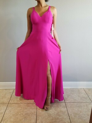 Nicole Miller Formal Dress size 2 Fuchia Pink New with Tag | eBay