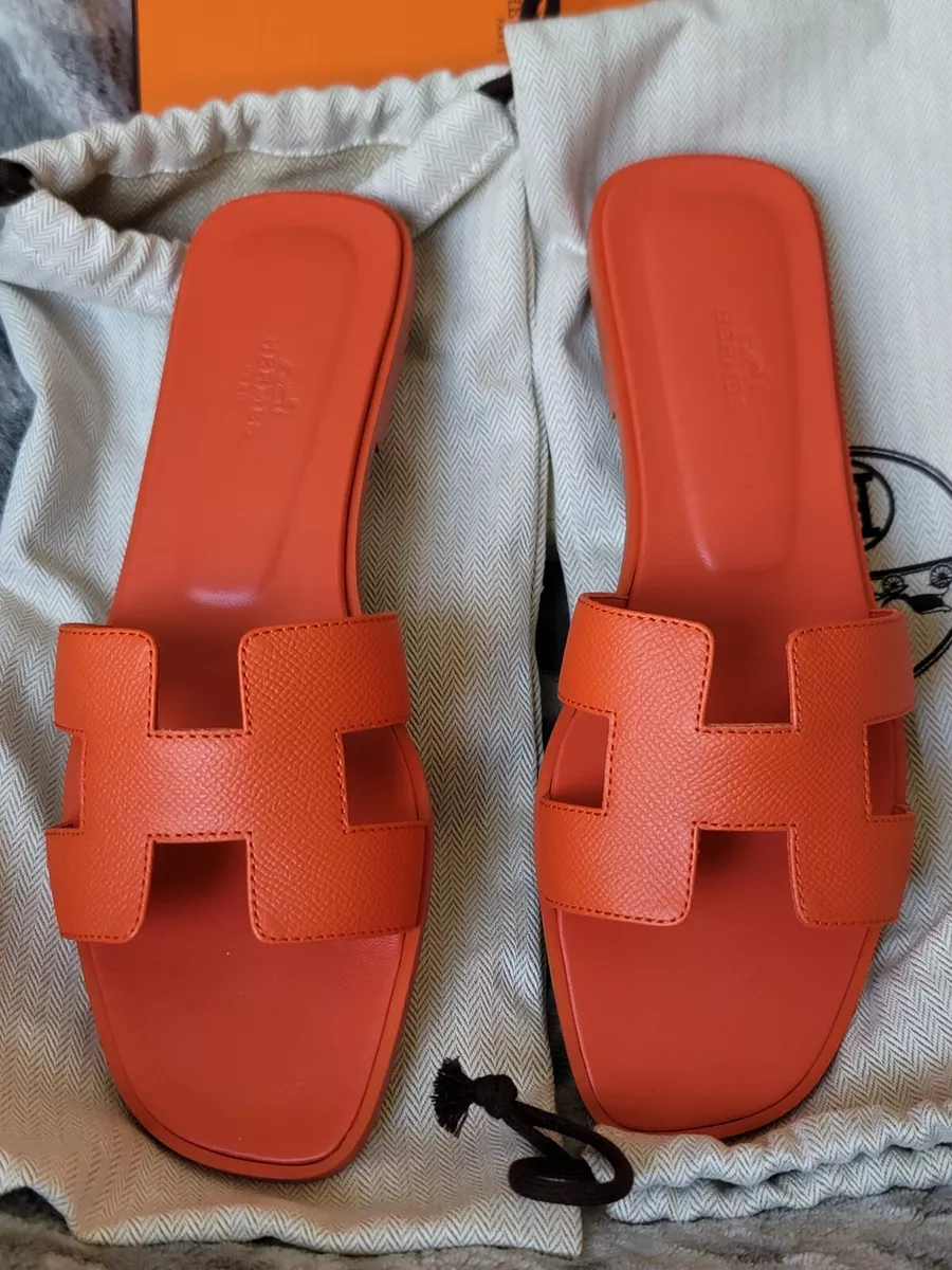 Hermes classic woman slides Epsom leather flats & heels