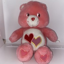 2003 Care Bears Love-A-Lot Bear Talking Singing Motion Plush Pink Toy 13" -WORKS