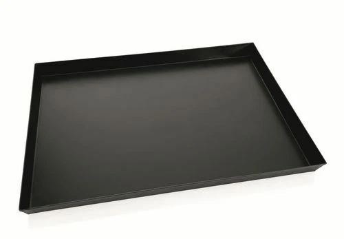 TAMLED Pizzablech aus Blaublech 50x50x3 cm eckiges Pizzablech Backblech Familienpizza