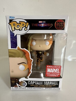 Funko Pop Captain Marvel #1265 Marvel Collector Corps Exclusive W