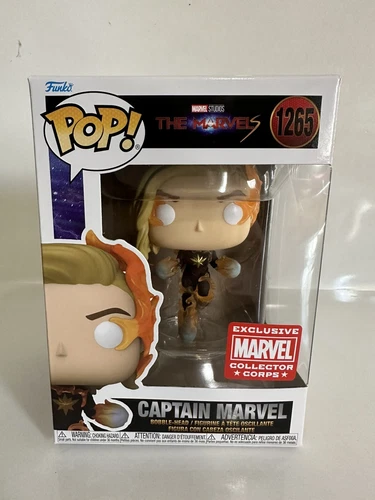 Funko Pop Captain Marvel #1265 Marvel Collector Corps Exclusive W/ Free Protecto