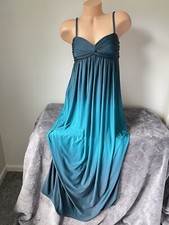 Ombre Fairy Y2k Maxi Dress 8 M Teal Green Beach Boho Mermaid Whimsygoth Romantic
