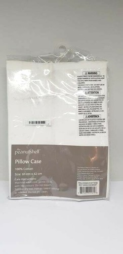 The Peanut Shell - Pillow Case - 100% Cotton - Baby Sleeping 61 x 42cm Washable - Foto 2 di 2