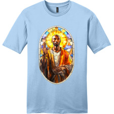NEW Art Society KB LEGEND STAINED GLASS Tee Shirt ICE BLUE SMALL-4XL MADE IN USA