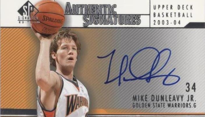 Mike Renna Signature 2003-04 SP Signature Edition - Authentic Signatures Mike Dunleavy Jr. # ...
