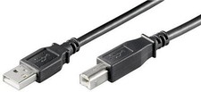 Image of USB 2.0 Hi-Speed cable black 1.8m USB 2.0 plug type A to USB 2.0 plug type B