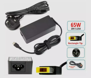 Original 65 W rechteckige Spitze 20 V - 3,25 A Laptop Netzteil Ladegerät Lenovo UK
