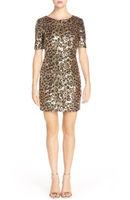 slim fit dress slacks Leopard sequin Dress – Katie Belles main image 0