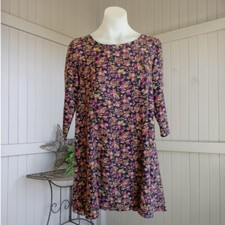 Urban Outfitters Womens Floral Mini Dress Size XS 8 Purple Pink Ditsy Summer