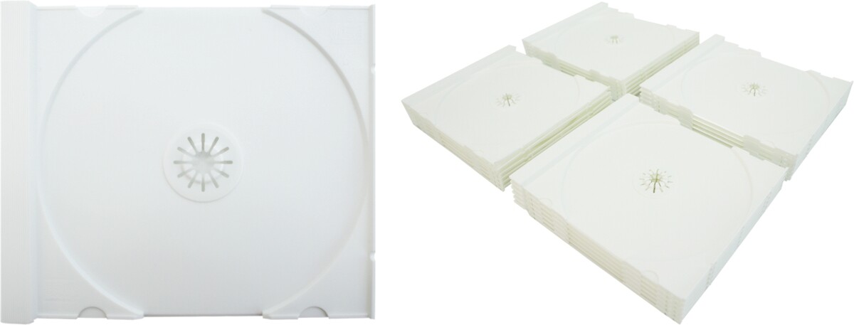 25) CD Trays - SOLID WHITE Replacement Inserts for Jewel Boxes