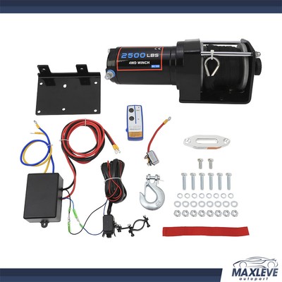 For Truck Trailer Pickup SUV Wireless Remote 2500lbs 12V Electric Winch