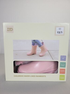 Lily And Dan  L&D Girls Pink Sparkle Color Size 13/1 NIB Pink Faux Fur