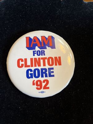 IAM For Clinton Gore '92 Presidential Campaign Button Pin | eBay