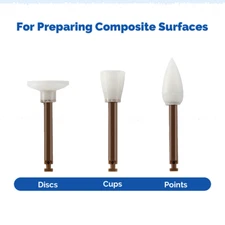 AZDENT 40Pcs Dental Composite Polishing Finishing Finisher Cups/Points/Disc