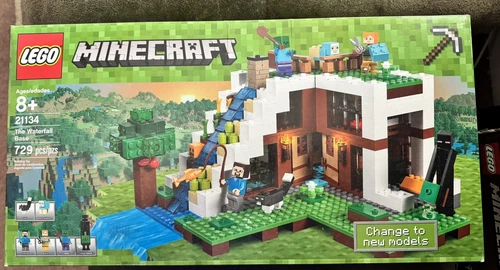 LEGO Minecraft Die Wasserfall-Basis 21134 nicht mehr im Handel erhältlich brandneu fabrikversiegelte Box
