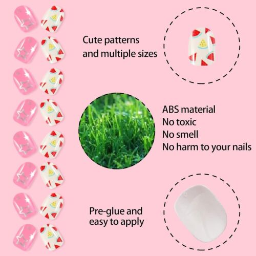 Colorful Unicorn Full Cover Nail Kit: 120 Pcs for Little Girls’ Creative Fun - Picture 5 of 8