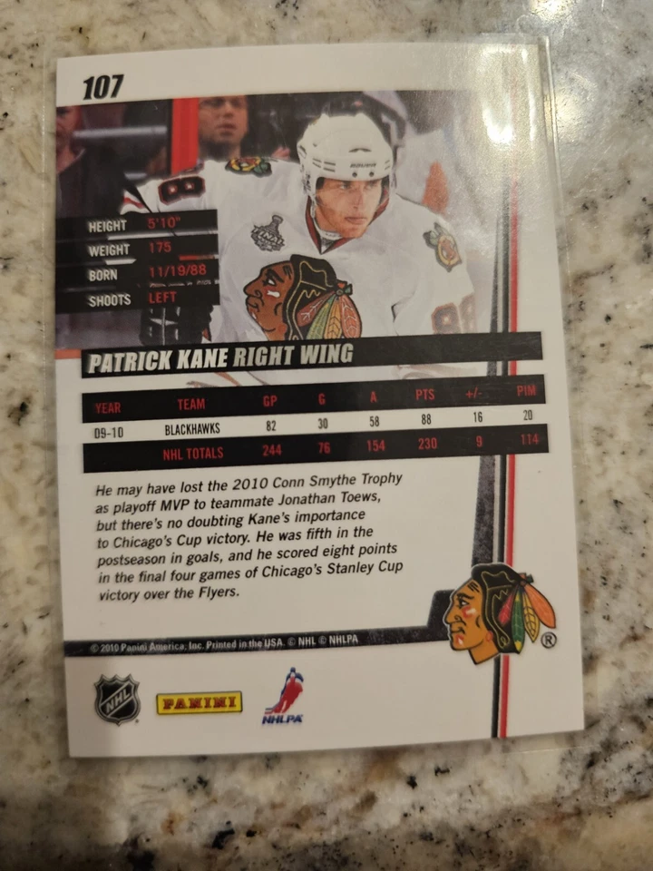 Donruss 2010-11 - #107 Patrick Kane autografiado Foto 2 de 2