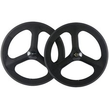 700C Tri Spoke Carbon Wheel 23mm Width Clincher 3 Spoke Wheelset Road Bike Wheel