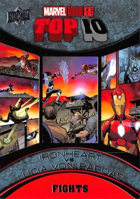 2017 MARVEL ANNUAL (2018) TOP 10 FIGHTS INSERT TF-6 /  IRONHEART vs. BARDAS