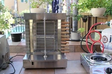 USA Gas BBQ Spinning Grills Rotary Shawarma Doner Kebab Gyros Machine 2 Burners