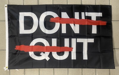 Motivational Flag Free Ship Don t Quit Do It Gym USA 3x5' Sign Banner