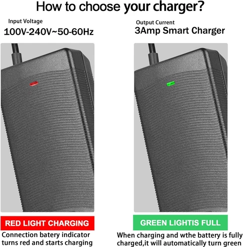 3Amp Smart Battery Charger For ANCHEER StreetRider Electric Bicycle Power Cord - Picture 2 of 5